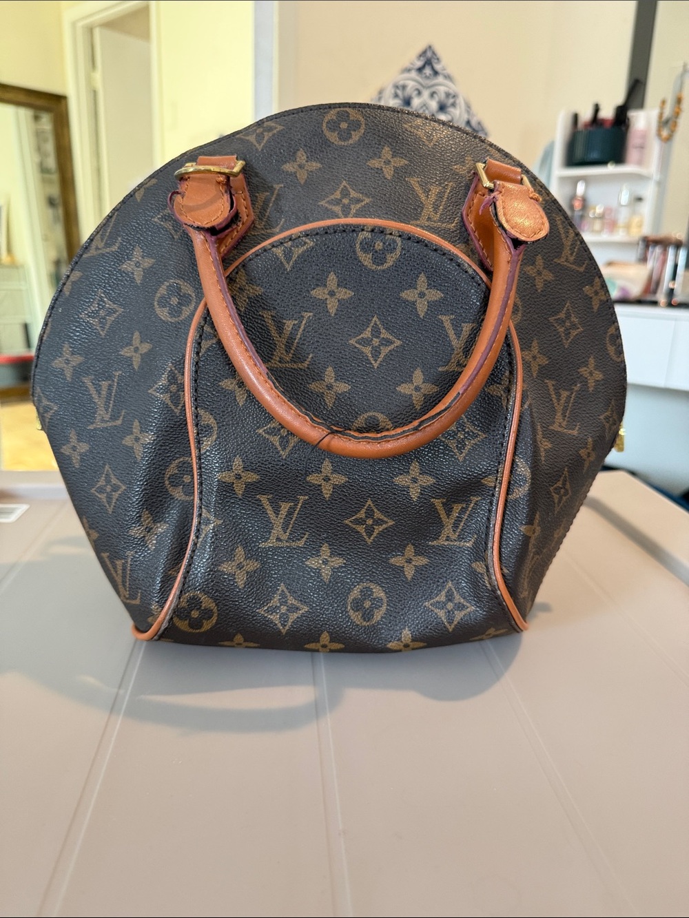 Louis Vuitton Monogram Canvas Brown Top-Handle Satchel